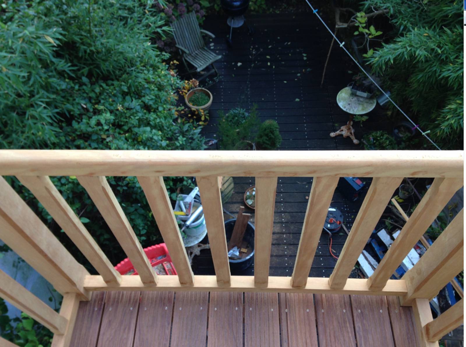 Garde corps en bois exotique 